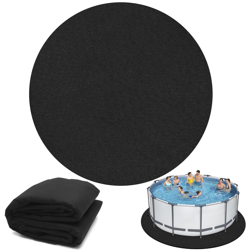 Poolunterlage Unterlage Rund Ø370cm, Pool Unterlage Outdoor, Faltbarer Schwimmbecken Matte Pool Bodenplane, rutschfeste Bodenschutzplane Bodenmatte Runde Poolmatte Whirlpool Unterlage Rund
