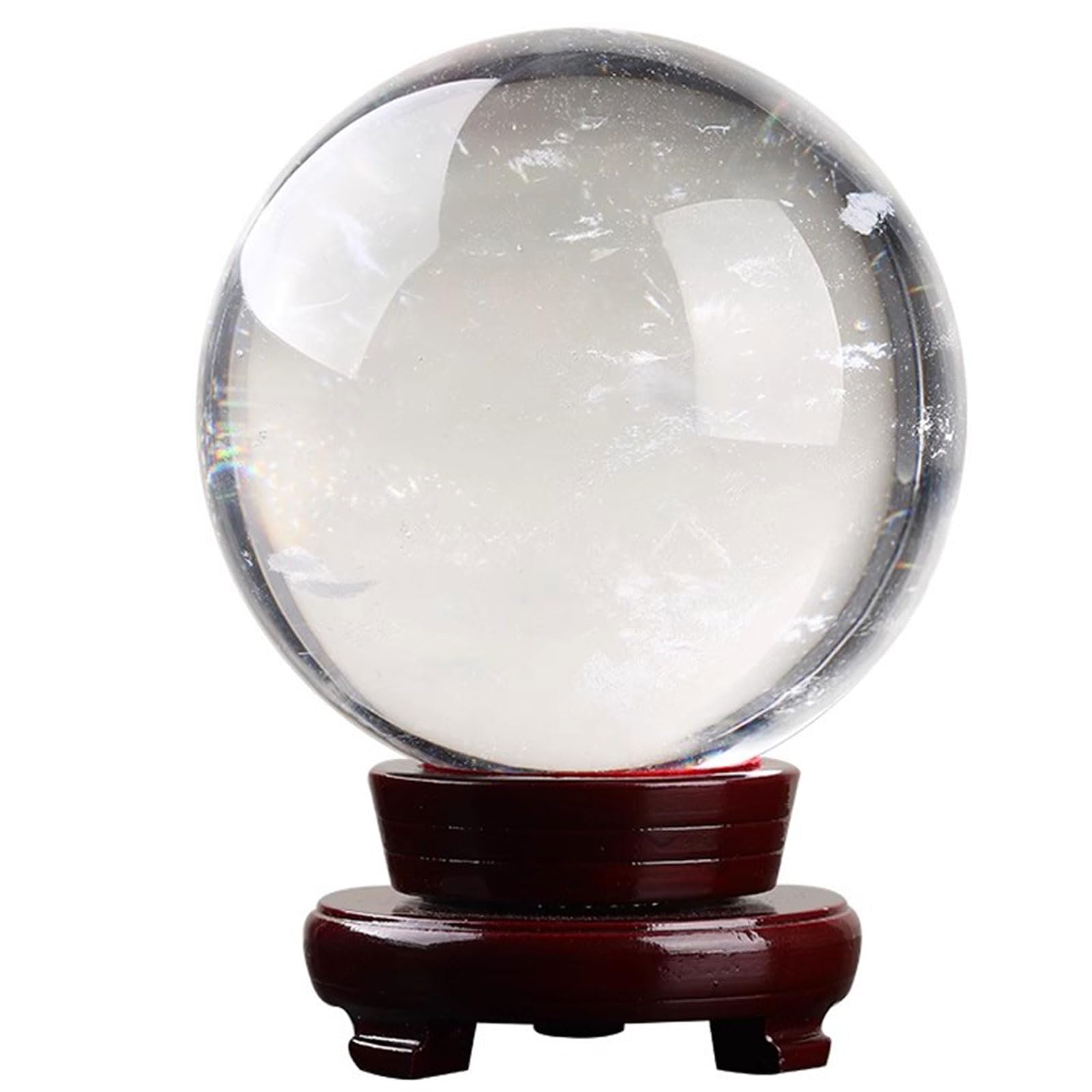 DFrywdgSEY crystal ball, With Stand - Natural Melting White Quartz Sphere for Divination Meditation Home Office Decor(Diameter 100mm)