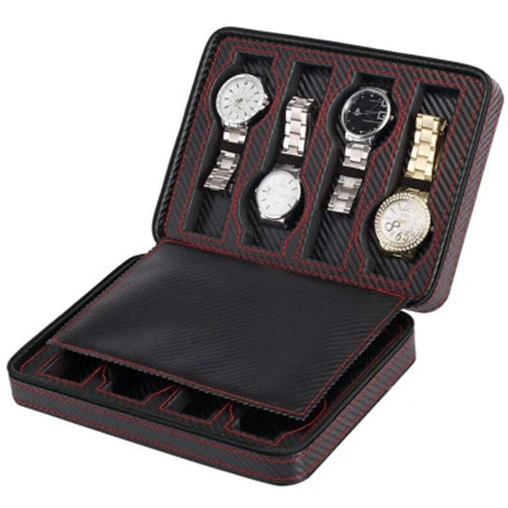 Caja de 8 Ranuras para Hombres y Mujeres, Caja de Reloj, colección de Relojes, Caja de Almacenamiento, Vitrina de joyería