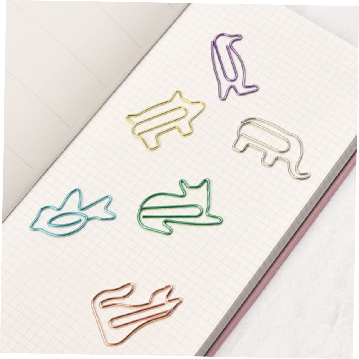 MAGICLULU 3 Set Di Graffette A Forma Di Segnalibri Creativi Aghi Di Carta in Metallo Articoli Essenziali Per Ufficio Articoli Per Feste 100 Pezzi * 3