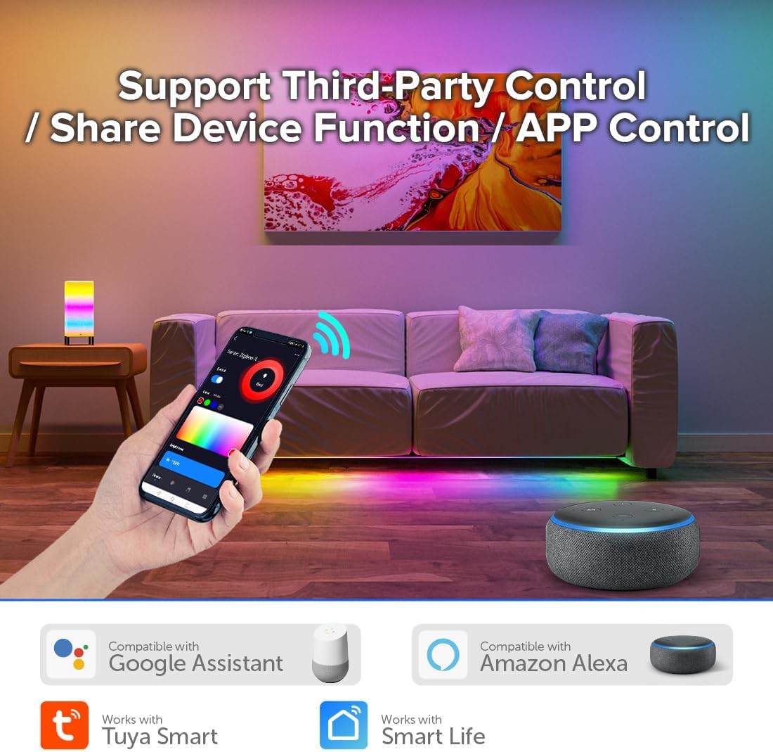 BTF-LIGHTING Tuya Zigbee 3.0 C05Z Controller Support RGBCCT 6 pin (+V R G B CW WW) PWM LED Strip Bulb Compatible with Echo Plus/4th Gen Tuya Gateway DC5V/DC12V/DC24V Max 15A - Image 3