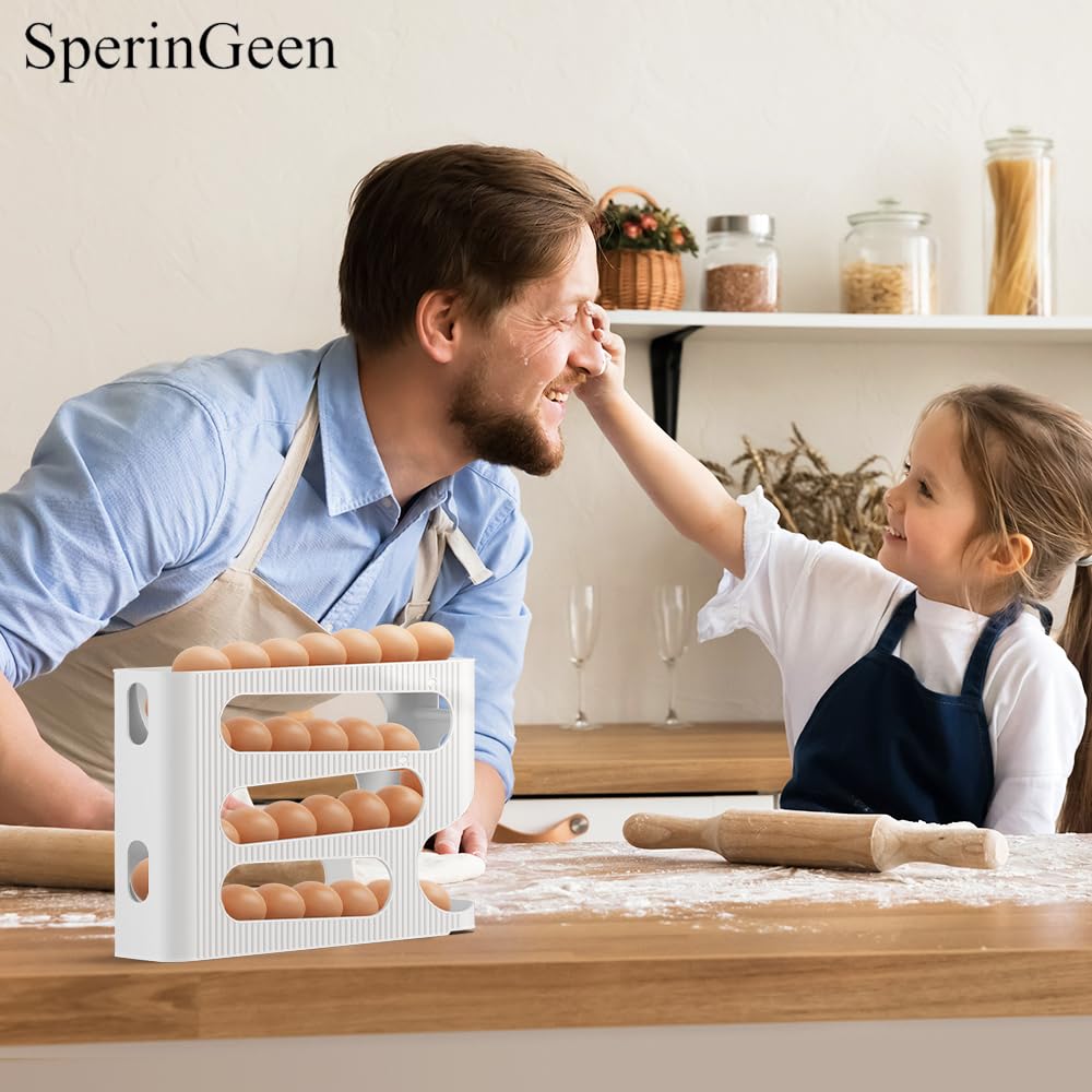 Automatic Rolling Egg Holder - Organize Your Eggs! -7