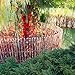 BOGATECO Staketenzaun Haselnuss Kastanie | Holz-Zaun 80 cm Hoch & 500 cm Lang | Lattennabstand 4-5 cm | Perfekt als Gartenzaun | Zaun Garten Steckzaun Holzzaun | Langlebige