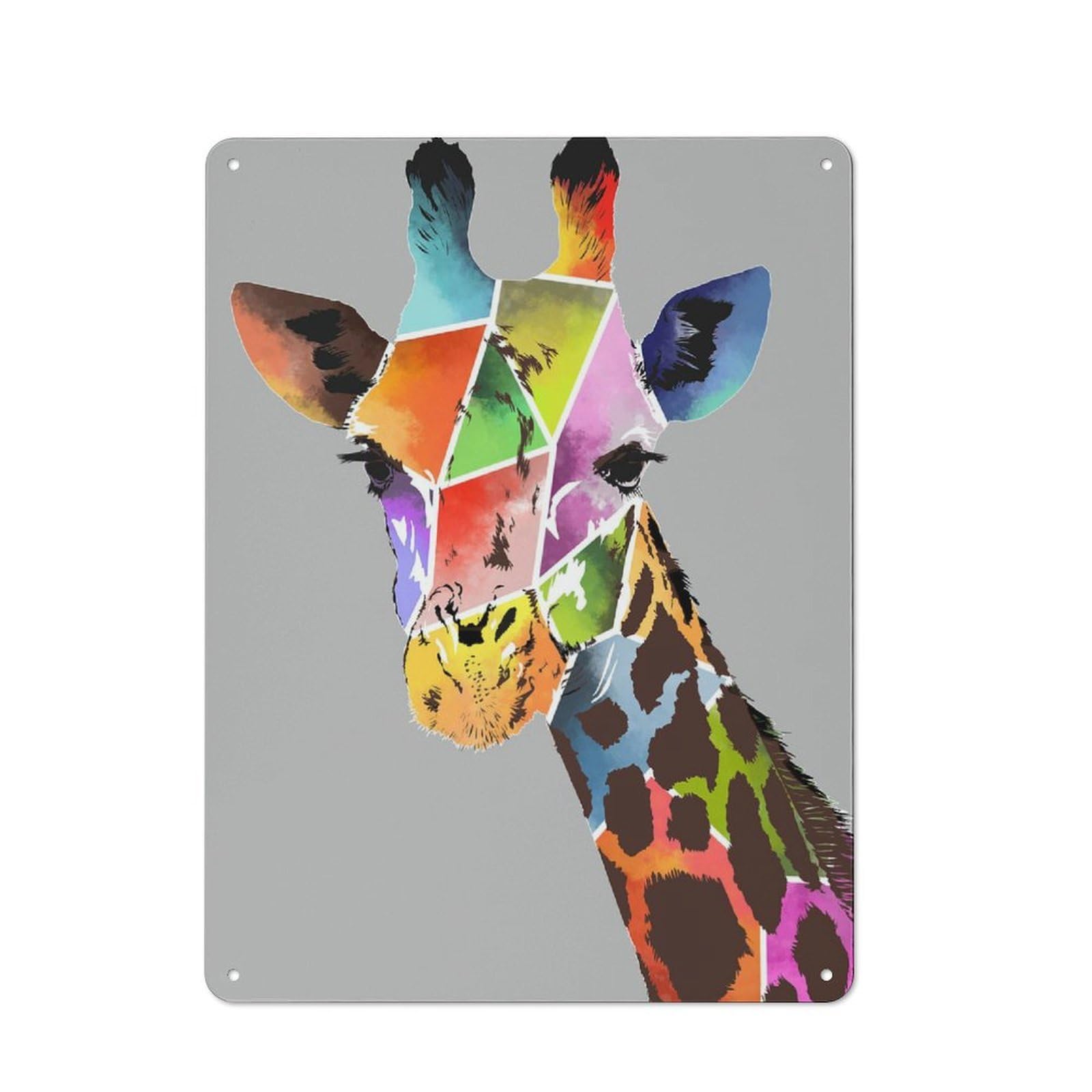 Junmoney Style-4 Tin Wall Plaque 40X30cm With Giraffe(4) For Studio Or Craft Room, For Kitchen, Dining Room And Home Bar Wall Decor