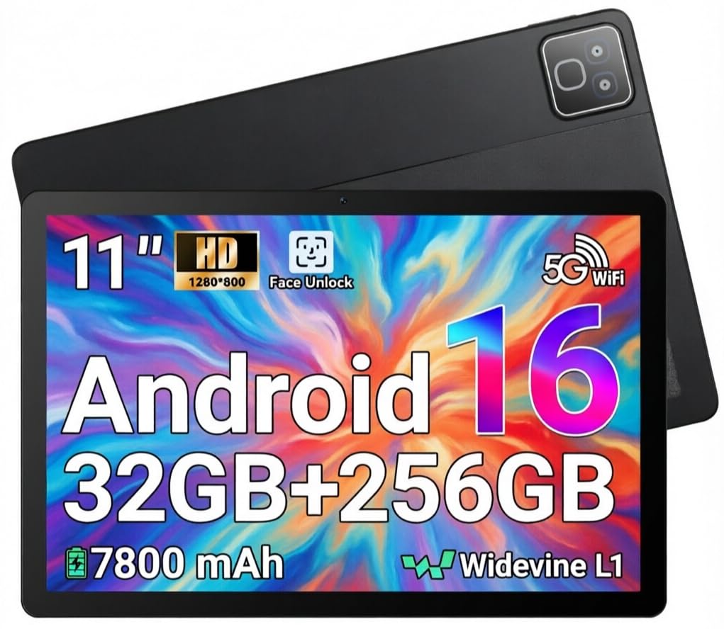 MUISOO Tablet Android 16, Tableta de 11 Pulgadas, 32GB RAM+256GB