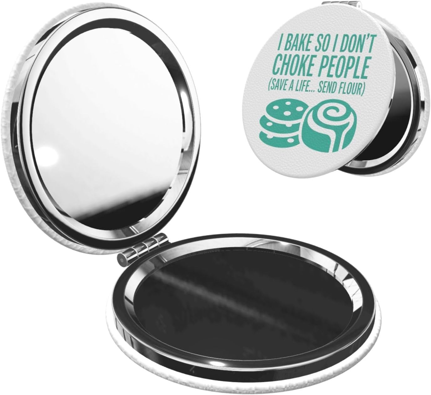 I Bake So I Dont Choke | Funny Baker Pocket Makeup Mirror