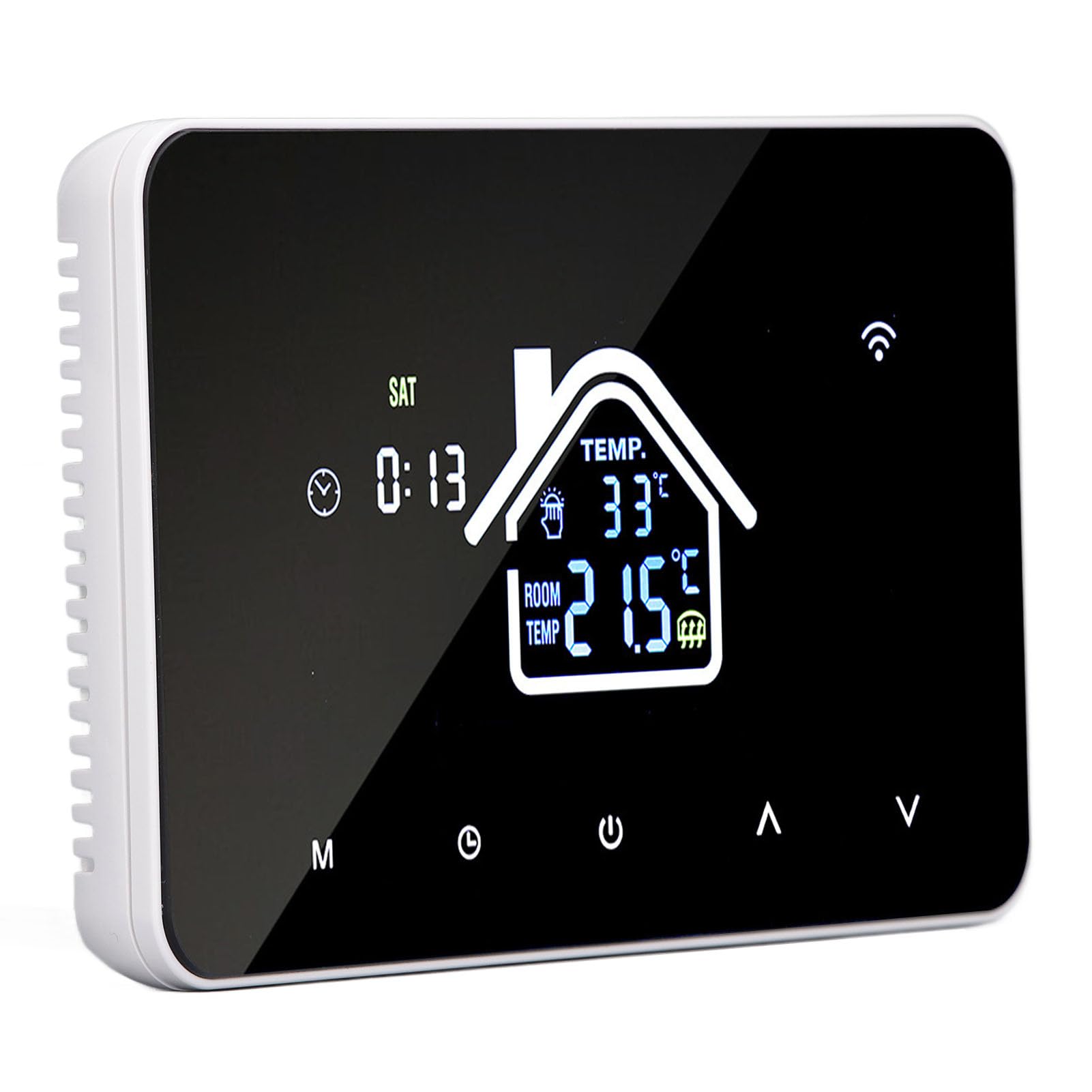 Yunseity Intelligenter Thermostat, 16 a, 4,3-Zoll-Touchscreen, Programmierbarer Digitaler Thermostat, Temperaturregler MIT App-Steuerung FUR FUßBODENHEZUNG (WiFi)