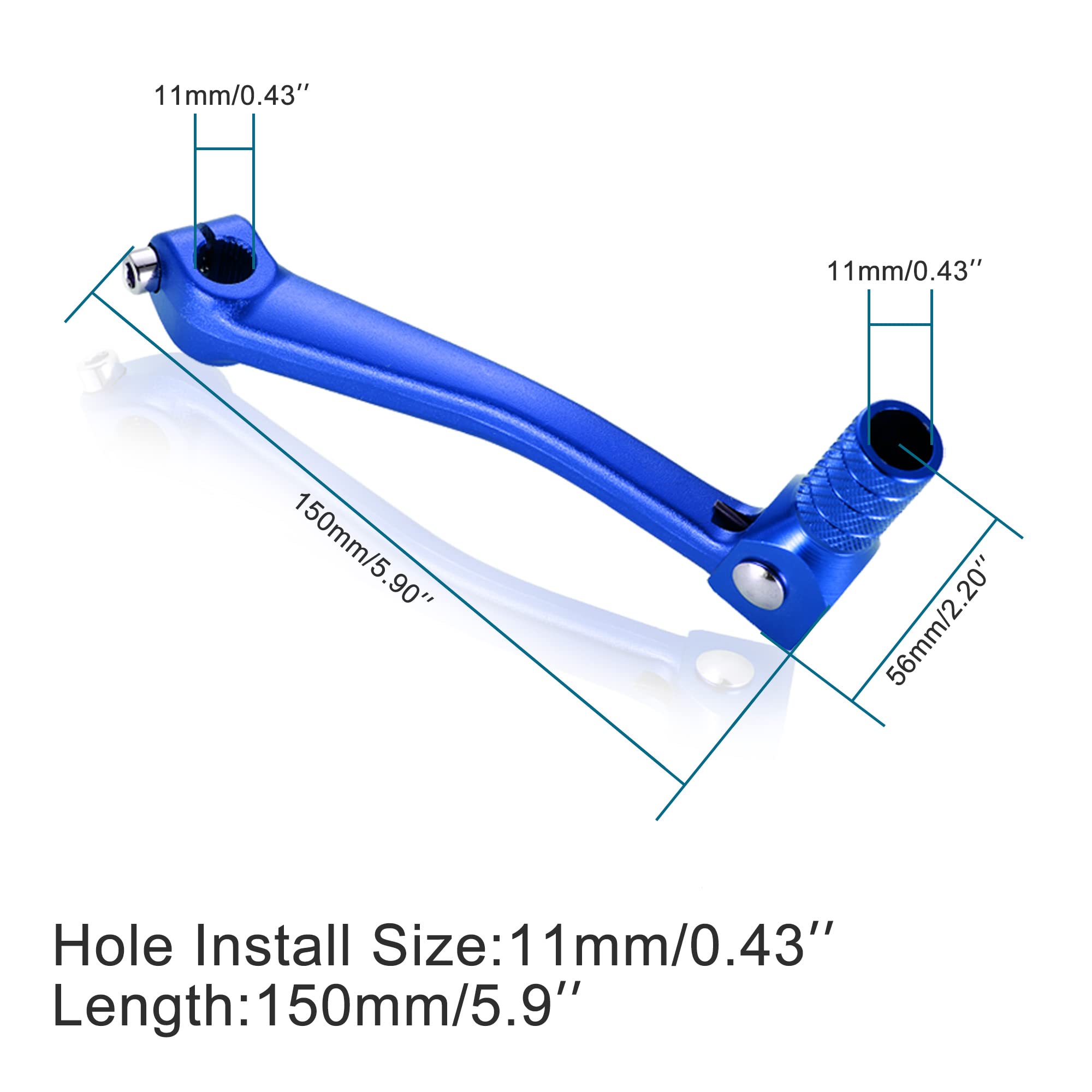 GOOFIT Leva Cambio Pieghevole Pedalina Moto Universale Sostituzione per 50cc 70cc 90cc 110cc 125cc Scooter Pit Bike Dirt Bike Ciclomotore Blu