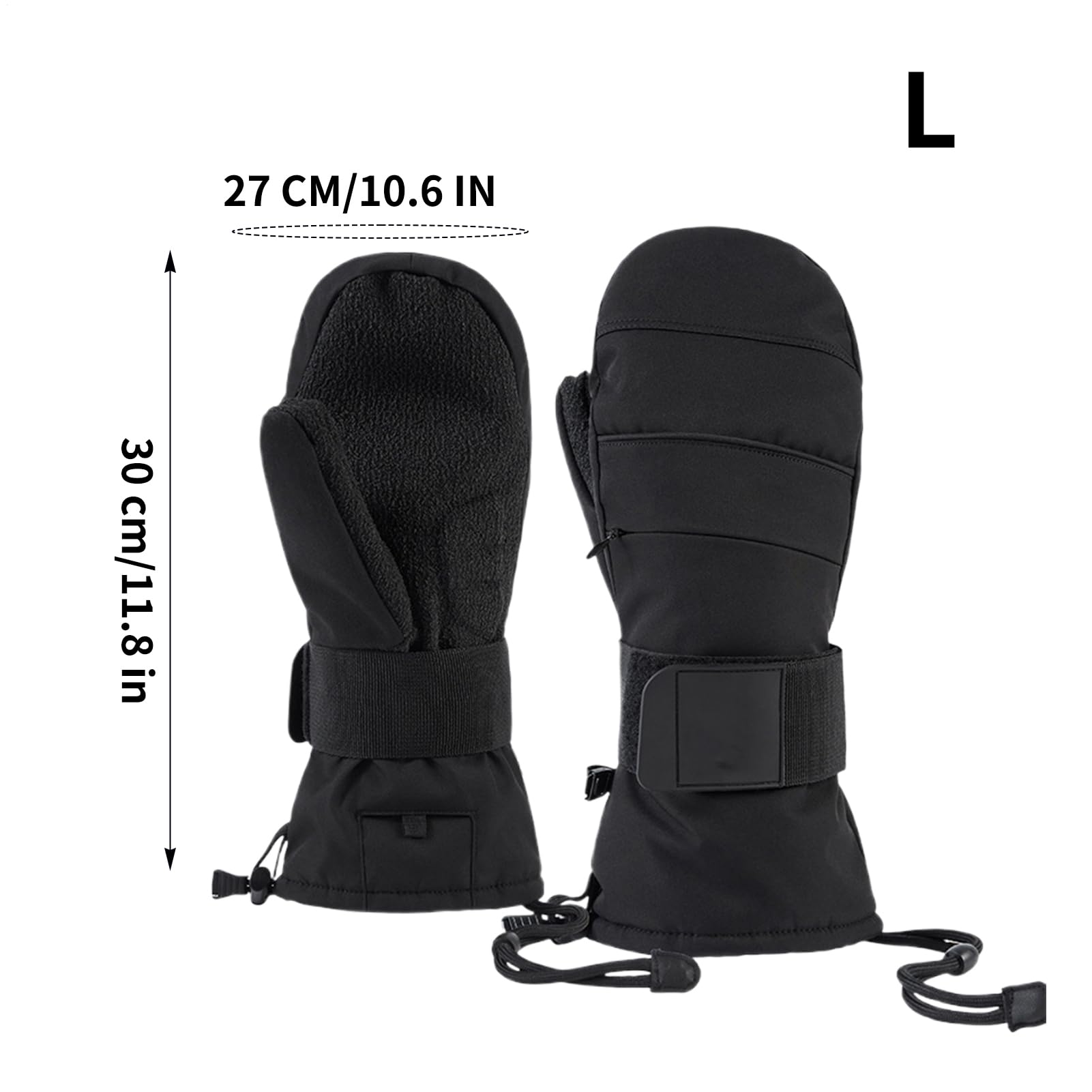 Guanti da moto per tempo freddo, guanti da guida touchscreen, con protezione per il polso e fodera interna in pile, per uomo in inverno, per moto, ciclismo, guida e