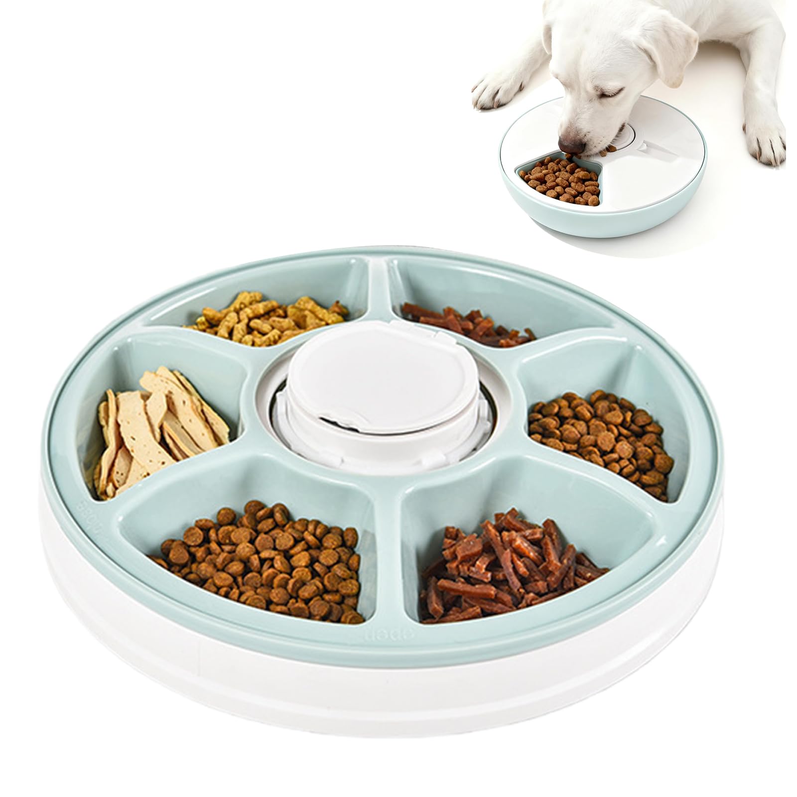 Distributeur Croquettes Chat Automatique, avec Batterie et Minuteur, Distributeur de Croquettes pour Chat avec Refroidissement, sans Fil pour Nourriture Sèche et Nourriture Humide