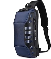 Vista 1 de ZUK - Mochila estilo bandolera antirrobo, impermeable, con puerto de carga USB, ligera, informal