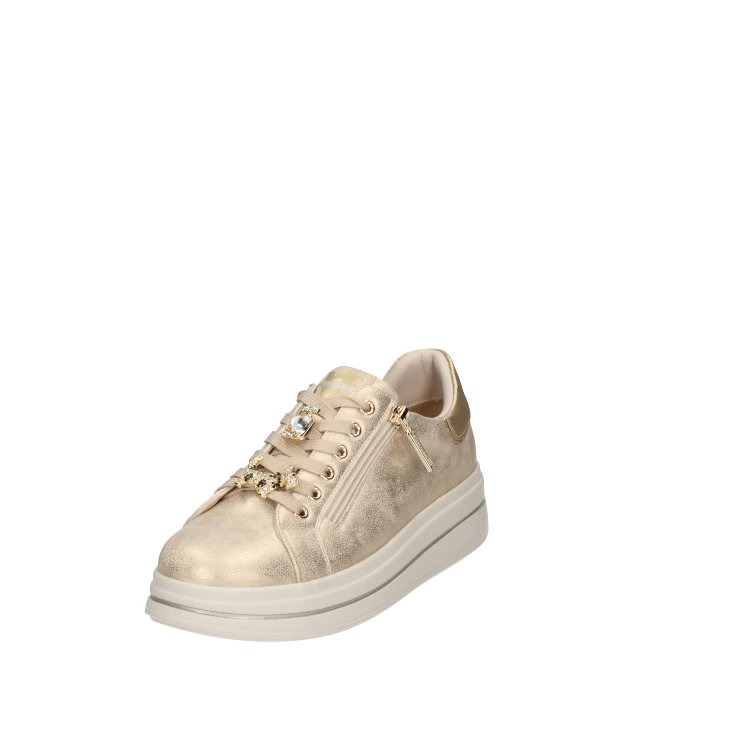 Valleverde Sneakers Platform Donna Gold Modello 35492B