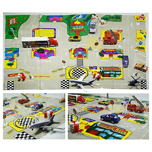 image for Joyin Toy JOYIN City Vehicles Cars Play Set Including 8 Vehicles, Road