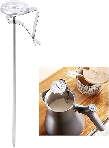 Miniatura 2 de Termómetro de aceite para freír con clip, termómetro de caramelo para hacer dulces, termómetro de cocina de acero inoxidable para líquidos,