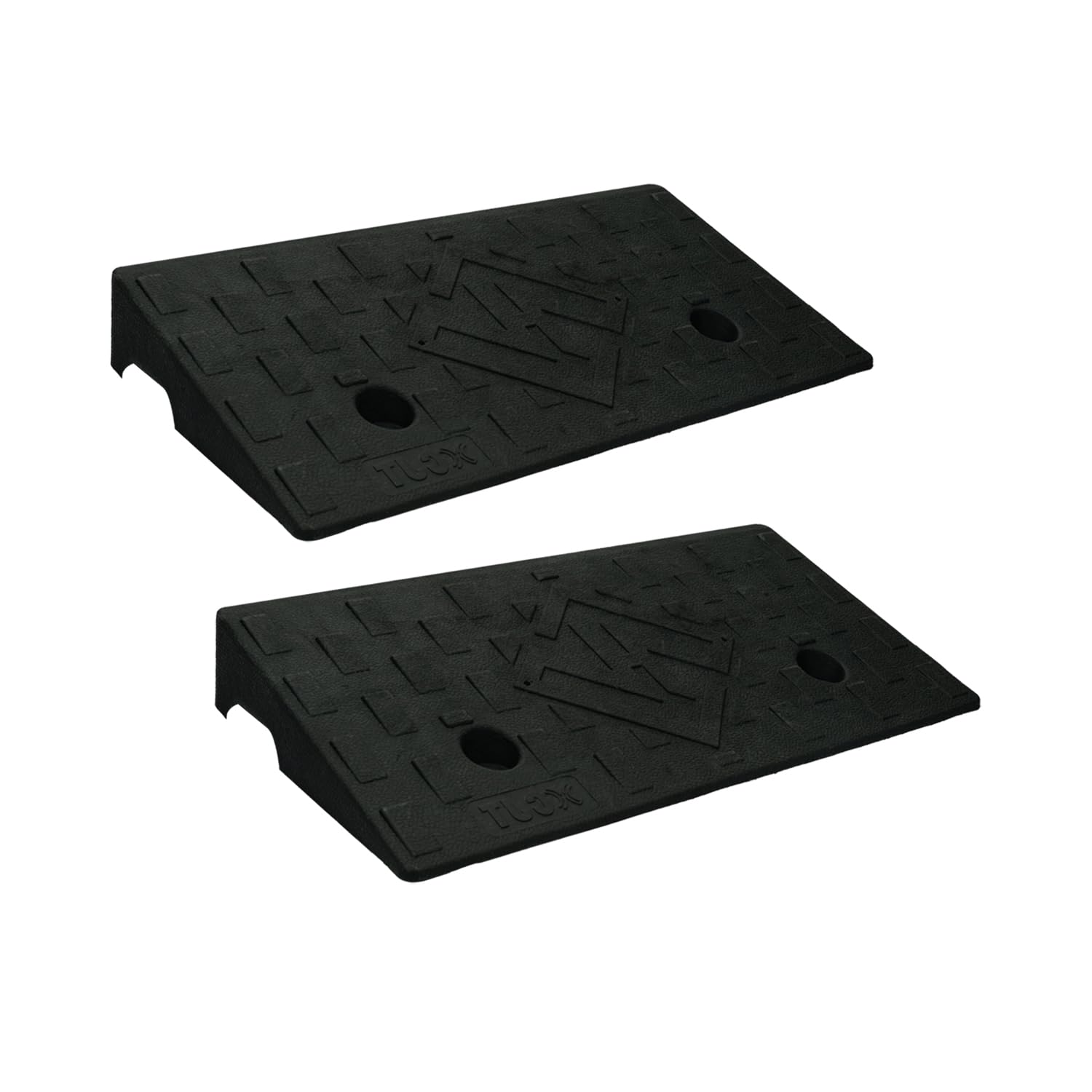 Photo 1 of 2.8" Rise 2pack Rubber Curb Ramps for Wheelchair Threshold Driveway Doorway Shed, Truck Car Motorcycle Bike Cart Lawn Mowers Angled Step Entry in Ramp, 7000lbs Heavy Duty Powersports Loading Ramp