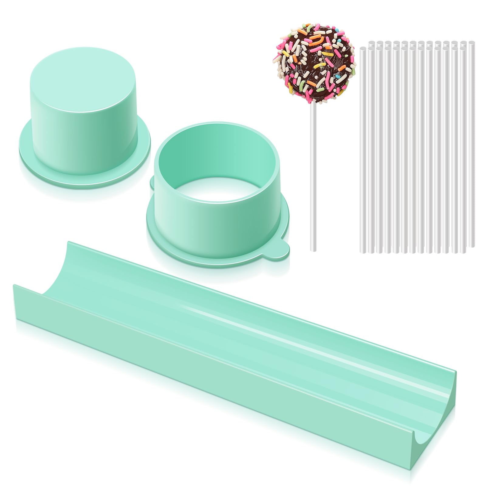 Cake Pop Cutter, Circle Cake Pop Mold Set , Non-3D Printed ABS Injection Molded, 1.75" Size , High-Capacity Dual-Cavity Cake Pop Tray , Smooth & Easy-Clean Surface (Cake Cutter - View #6