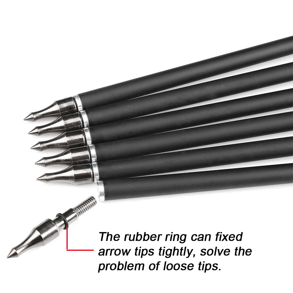 6/12pcs Bogenschießen Jagd Pfeile 30 Zoll Flu-Flu Pfeile Carbon Pfeile Spine 500 mit 4 Türkei Federn Bogenpfeile für Kleinwild Jagd Schießen