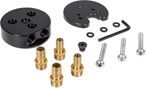 Miniatura 9 de Kit de sumidero de doble puerto de retorno integrado de gasolina diésel compatible con Airdog FASS Cummins Duramax Powerstroke