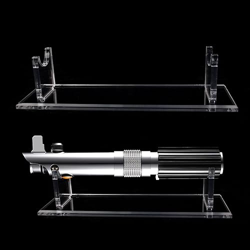 WANLIAN Soporte para sable de luz acrílico para escritorio para decoración del hogar (cuadrado transparente, 1 paquete)