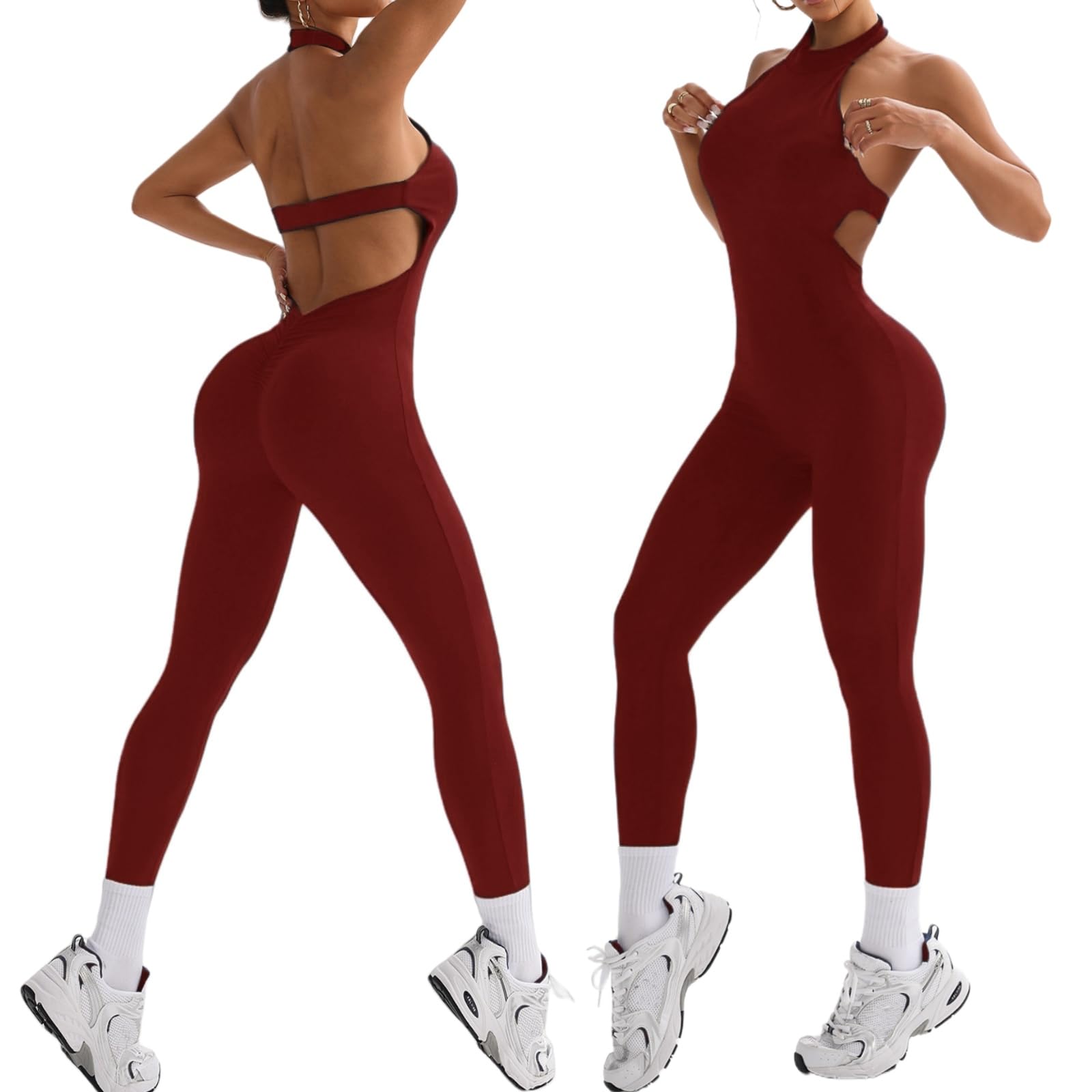 Mono de una pieza para mujer Deportivo sin Costuras Ajustado sin espalda Elástico Elegante Body Overol Ropa Deportiva Gimnasio Yoga