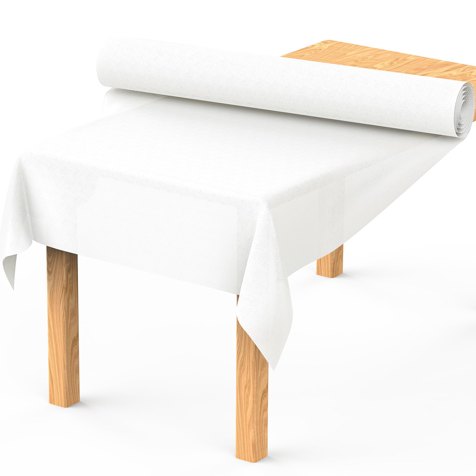 LILENO HOME Tischdeckenrolle 1,10 x 25 m - Tischdecke Mélange Taupe aus