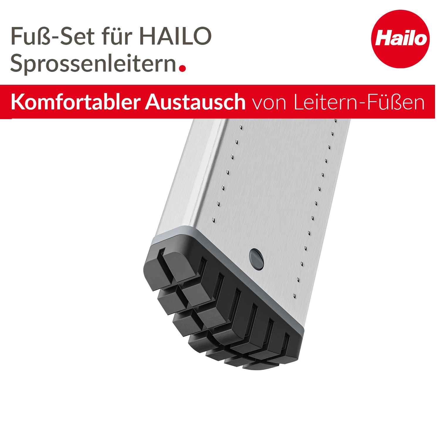 HAILO 9926-001 - Juego de 2 tacos para perfiles de 85 mm de escaleras ProfiLOT y ProfiStep