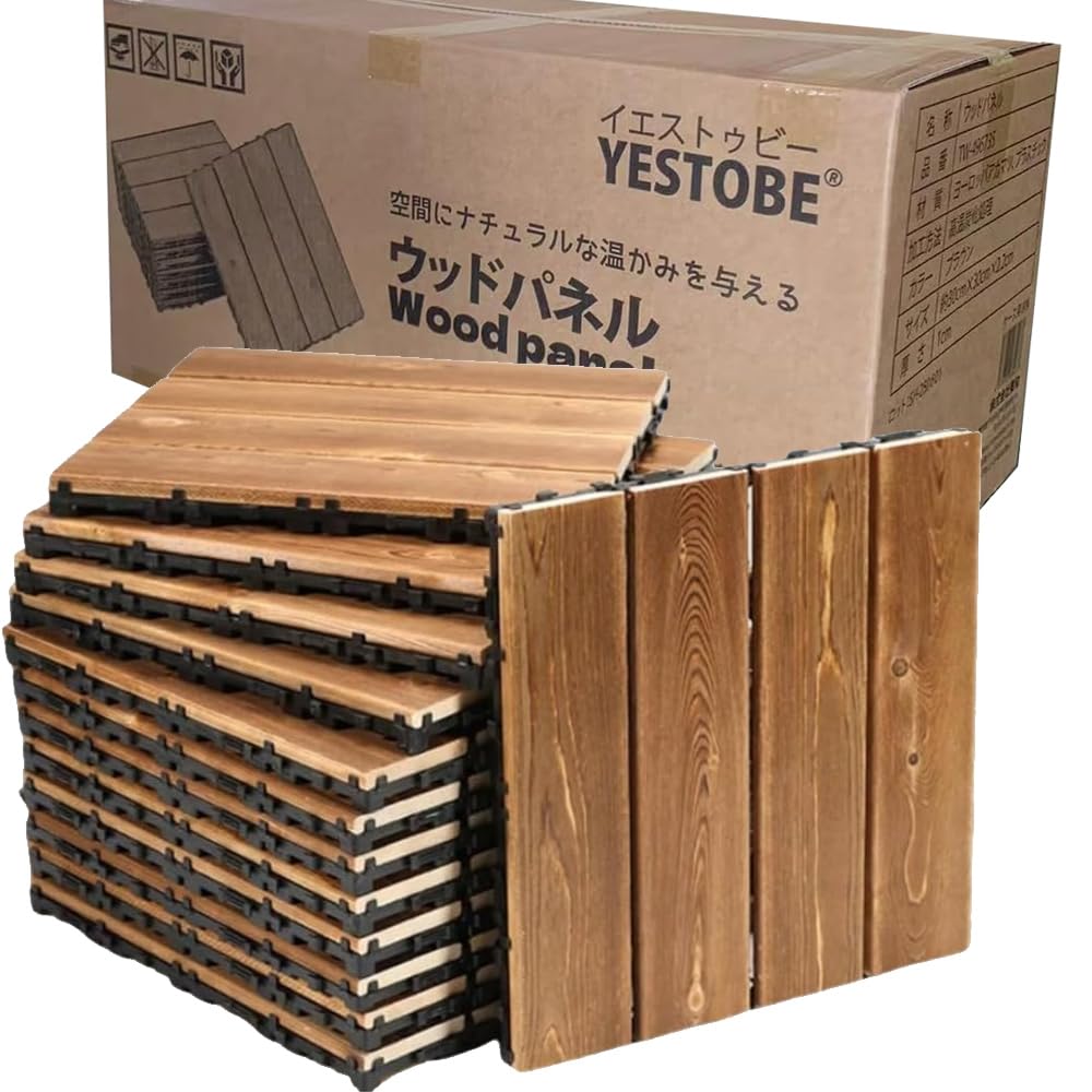 置くだけだけウッドデッキタイル Amazon.co.jp: ベランダタイル 天然木 置くだけ ウッドデッキ ウッド