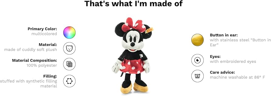 Amazon.co.jp: シュタイフ(Steiff) ディズニー ミニーマウス 31cm