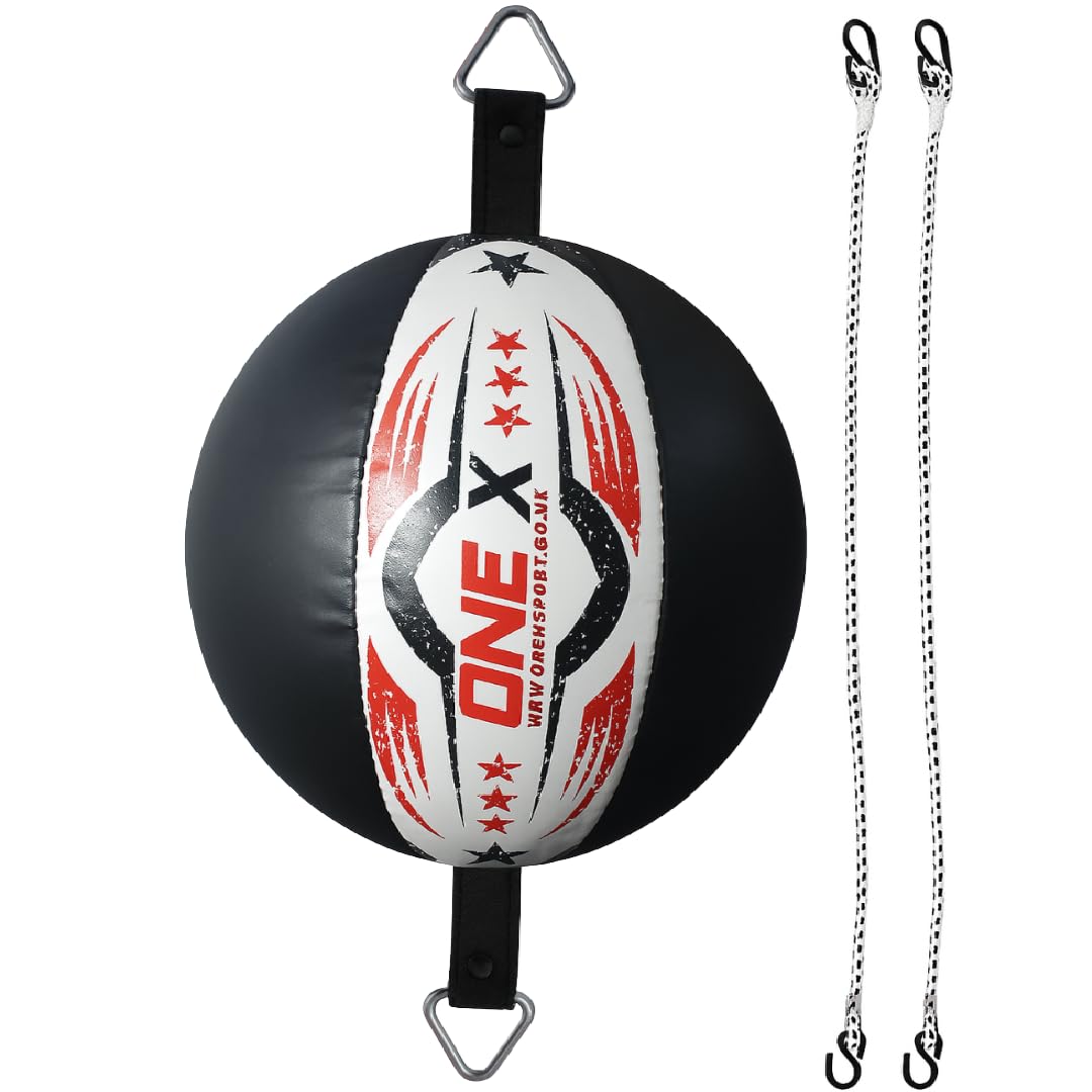 ONEX Double End Bag for Boxing - Floor to Ceiling Speed Ball with Elastic Cords – Speedball for Reflex Training Striking Muay Thai Kickboxing Home & Gym Fitness