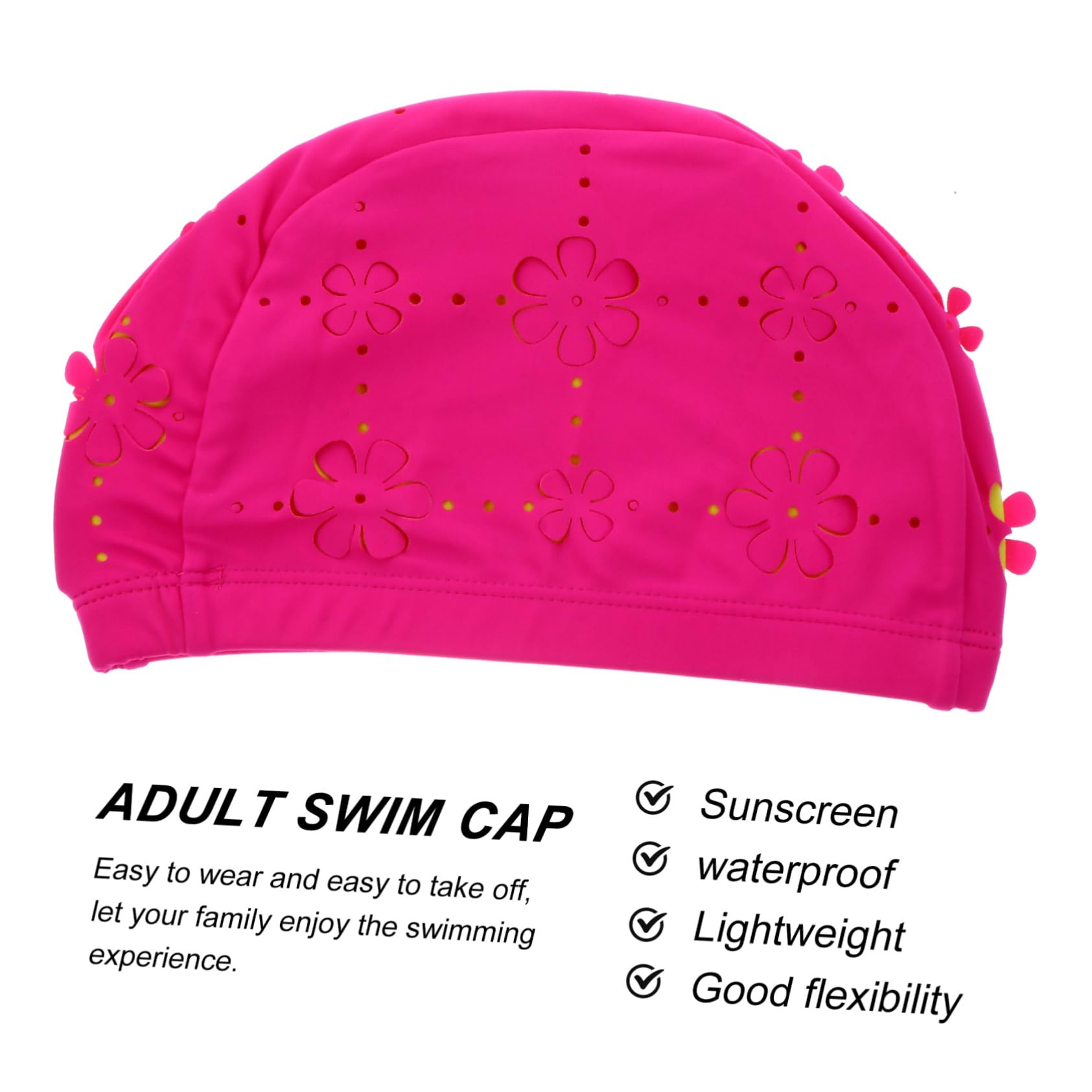 Sosoport 3piezas Gorro De Natación Protección para Oídos Diseño De Flores para Mujeres Resistente Al Agua para Piscina y Actividades Acuáticas