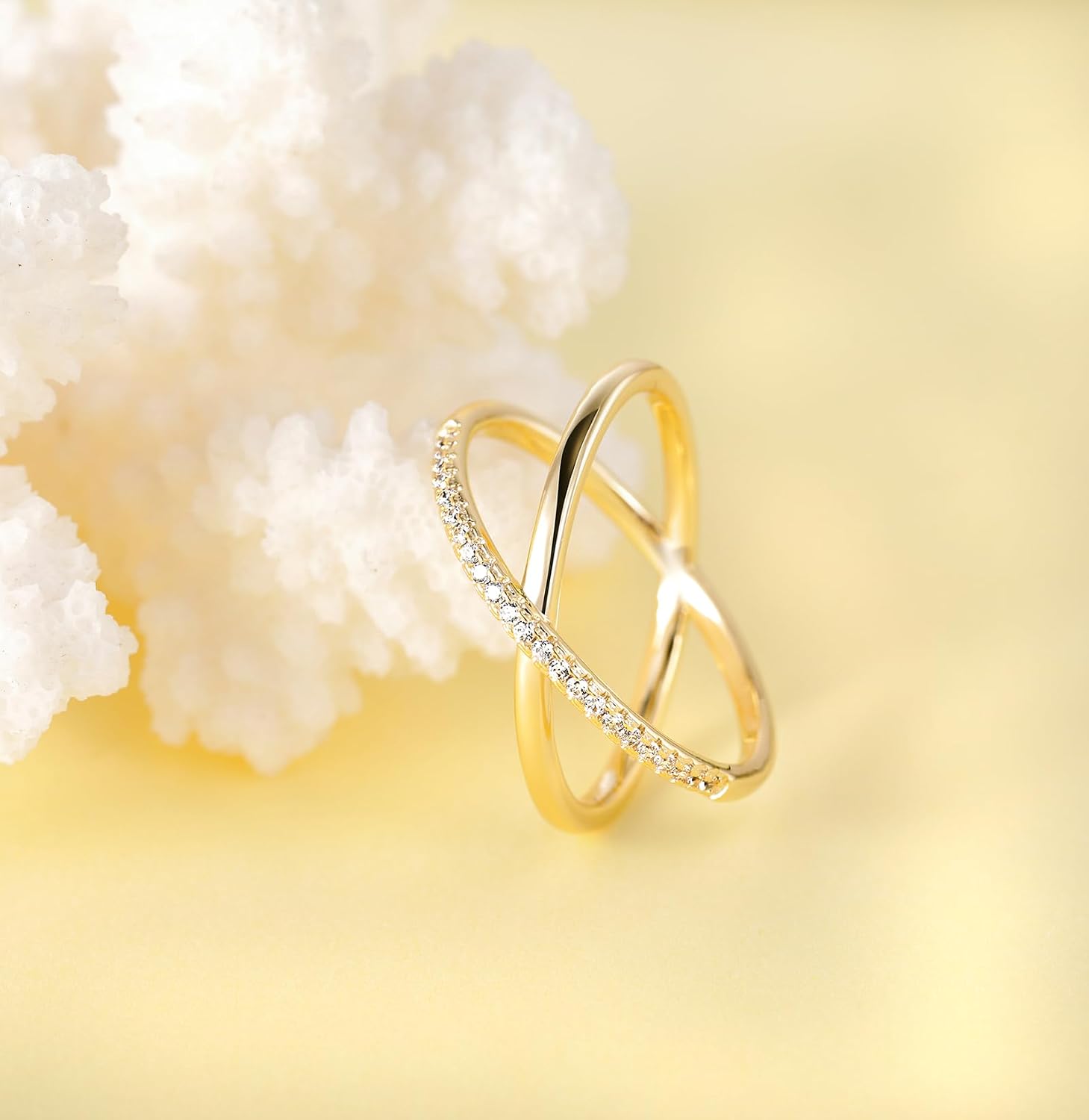 TIGRADE Engagement Ring for Women Cubic Zirconia CZ Eternity Promise Anniversary Wedding Band Size 4-11