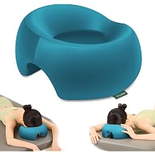 Memory Foam Prone Massage Pillow - Ergonomic Face Down Pillow for Massage Table, Home Sleeping & Post-Surgery Recovery Comfortable Face-Down Sleeping & Spa Use Klein Blue