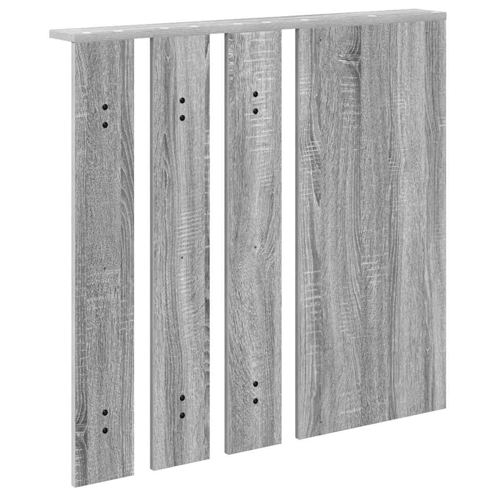 Hothingwell Wieszak ścienny z półką Sonoma szary 84 x 10 x 80 cm | Metalowe haczyki, konstrukcja drewnianej półki, pojemność 20 kg, łatwa konserwacja, nowoczesny design