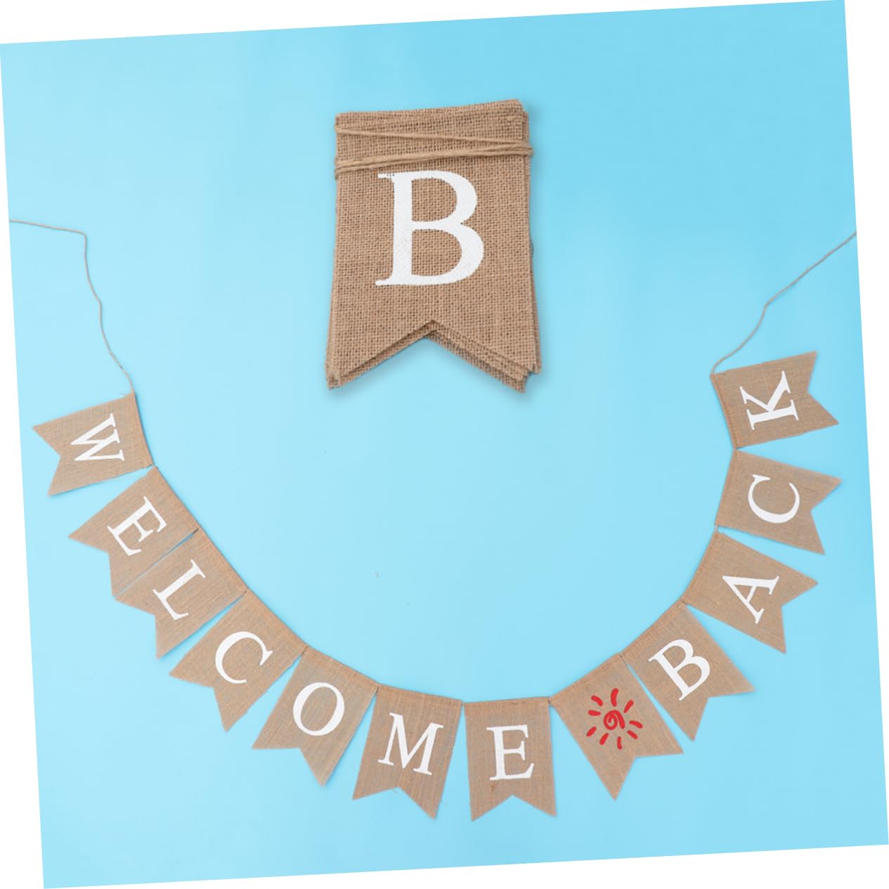 jojofuny 3Pcs Banderines Decorativas Guirnalda De Bienvenida Pancarta De Arpillera De Bienvenida Pancarta De Fiesta Pancarta De Bienvenida Pancarta Colgante La Pancarta De