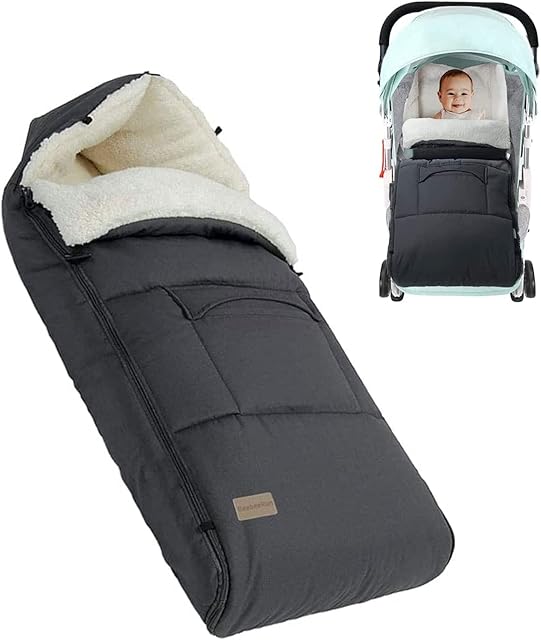 Baby Footmuff Baby Fleece Baby Stroller Snuggle Footmuff Winter Footmuff Baby Seat with Zipper Washable Baby Blanket Stroller Lockable Head Part Suitable for All Strollers 37"×23"