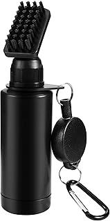 Yoport® Golf Club Brush and Club Groove Cleaner 2 Ft Retractable Zip-line Aluminum Carabiner, Lightweight and Stylish, Ergonomic Design, Easily Attaches to Golf Bag