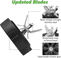 Vista 3 de Cuchilla de repuesto SS101 para accesorios de licuadora Ninja, cuchilla de licuadora de 7 aletas compatible con Nutri Ninja Foodi Power Blender