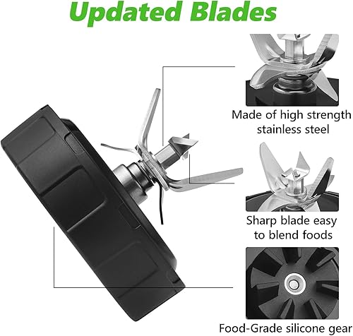 Miniatura 3 de Cuchilla de repuesto SS101 para accesorios de licuadora Ninja, cuchilla de licuadora de 7 aletas compatible con Nutri Ninja Foodi Power Blender