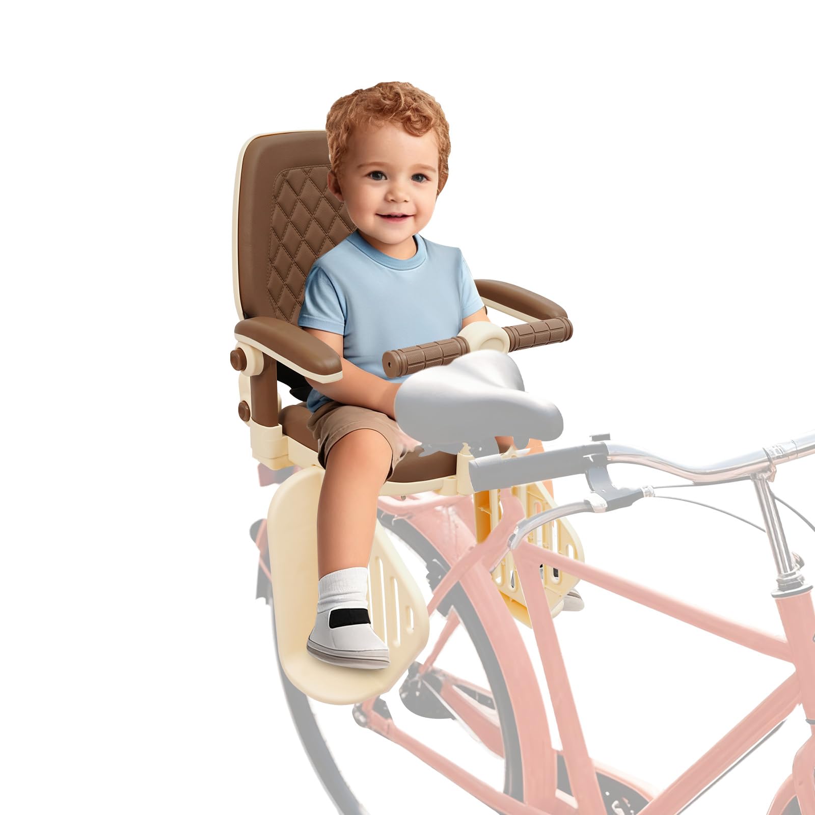 SailorMoon Siège arrière de vélo pour enfant - 28 x 25 cm - 50 kg - Accoudoirs réglables - Angle de dossier réglable - Pour enfants âgés de 8 mois à 8 ans