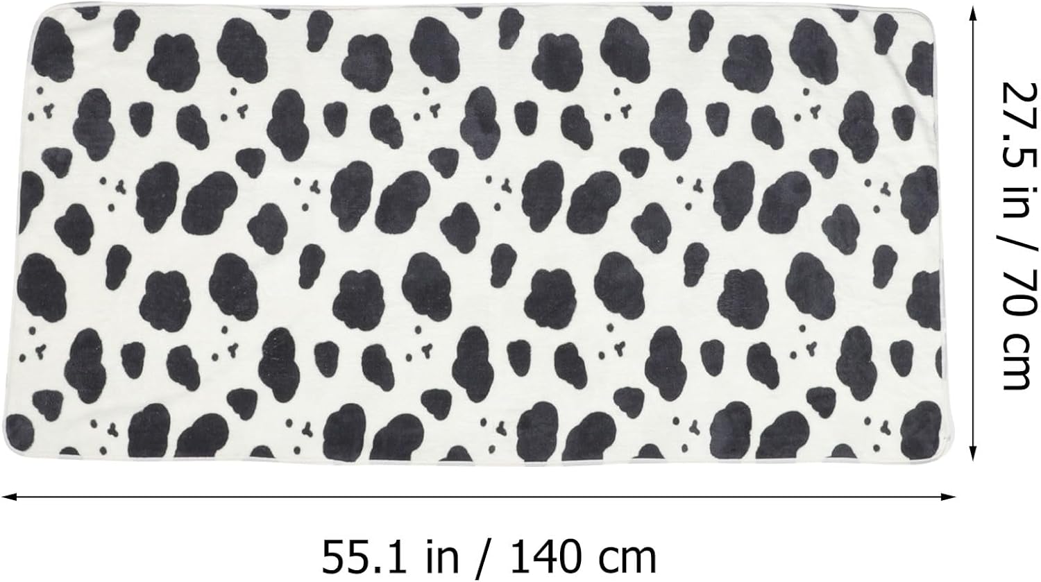Housoutil Coral Fleece Bath Towel Set with Cow Print Extra Thick Soft Bath Towels for Boys for Home Bathroom Use