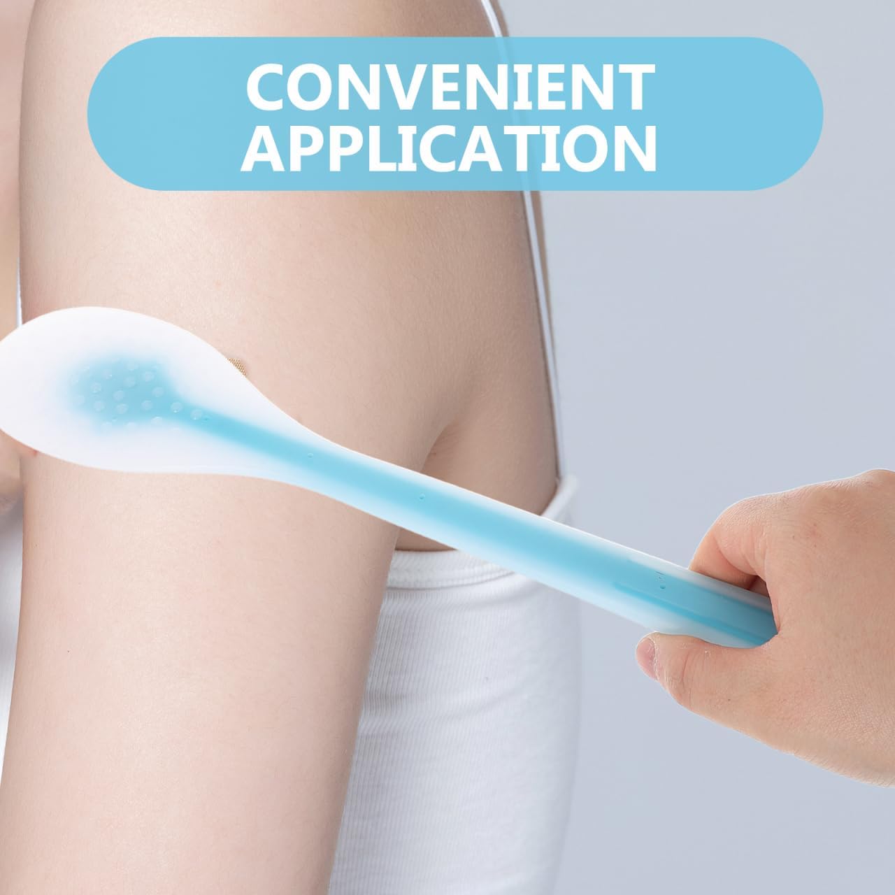 SHERCHPRY Self Tanner Back Applicator Long Handle Lotion Applicator for Body Lotion Ointment and Cream for Women and Men Sky-Blue Color