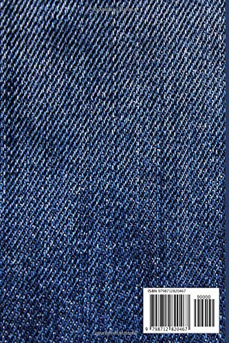 Denim Notebook: 120 lined page notebook 6 x 9, White - Image 2