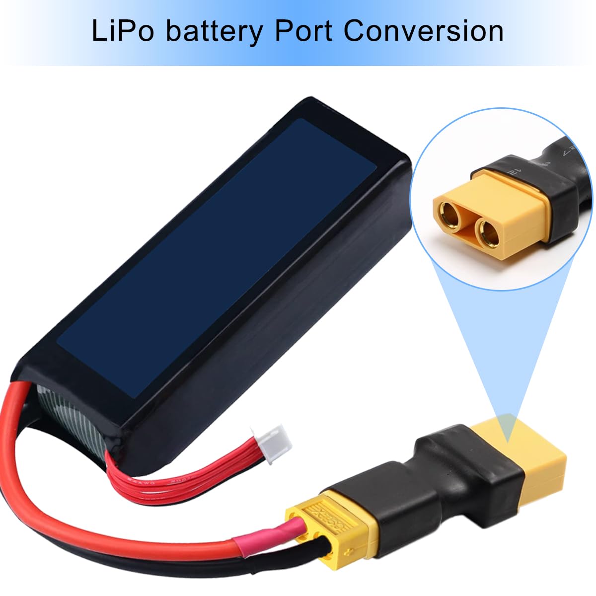 Xiatiaosann Adaptador Conector XT60 A XT90 Macho/Hembra – 4 Piezas Para Cargador De Baterías RC, Drones Y Coches Teledirigidos