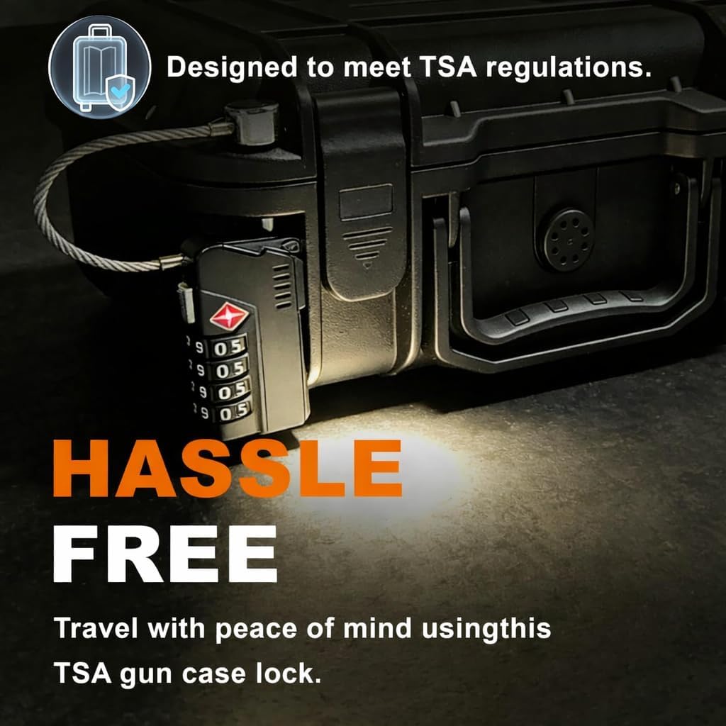 TSA Approved Combination Locks 2 Pack for Gun Cases, Toolboxes & Luggage (NEW) (2 Pack)
