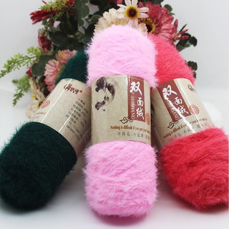 100 g/Bola de Lana de Tejer Hilo de Color súper Suave Bricolaje Material de Tejer Bolsa de Lana de 3 Capas de 3 Capas de Lana de Crochet Ovillos Lanas (Color : 11)