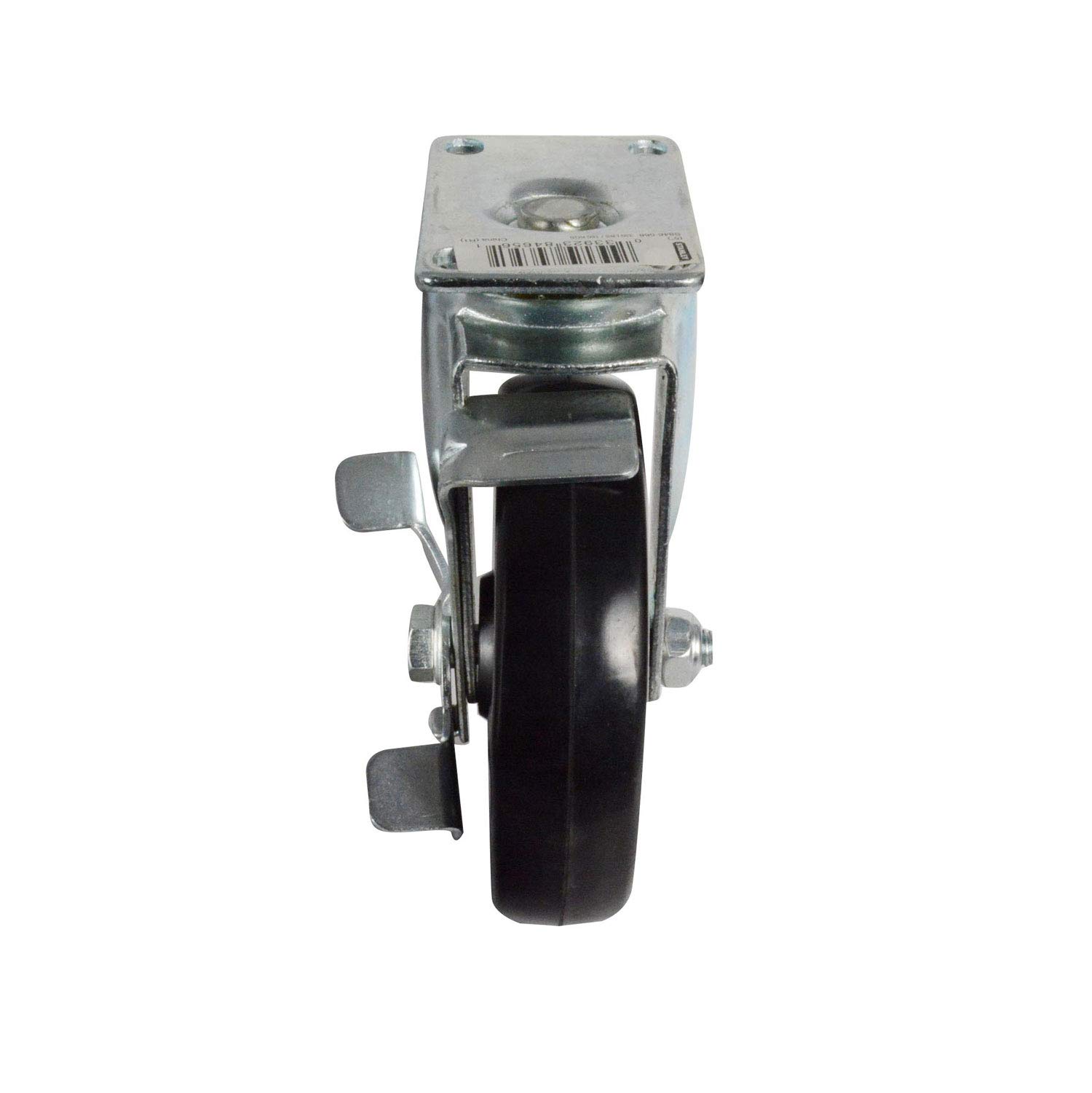 Stanley #S846-568 - 4 Pack - 5 in. Swivel Plate Caster with Brake, Black