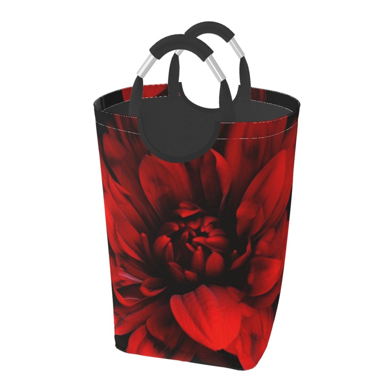 Panier à linge pliable en forme de fleur dahlia avec poignées solides