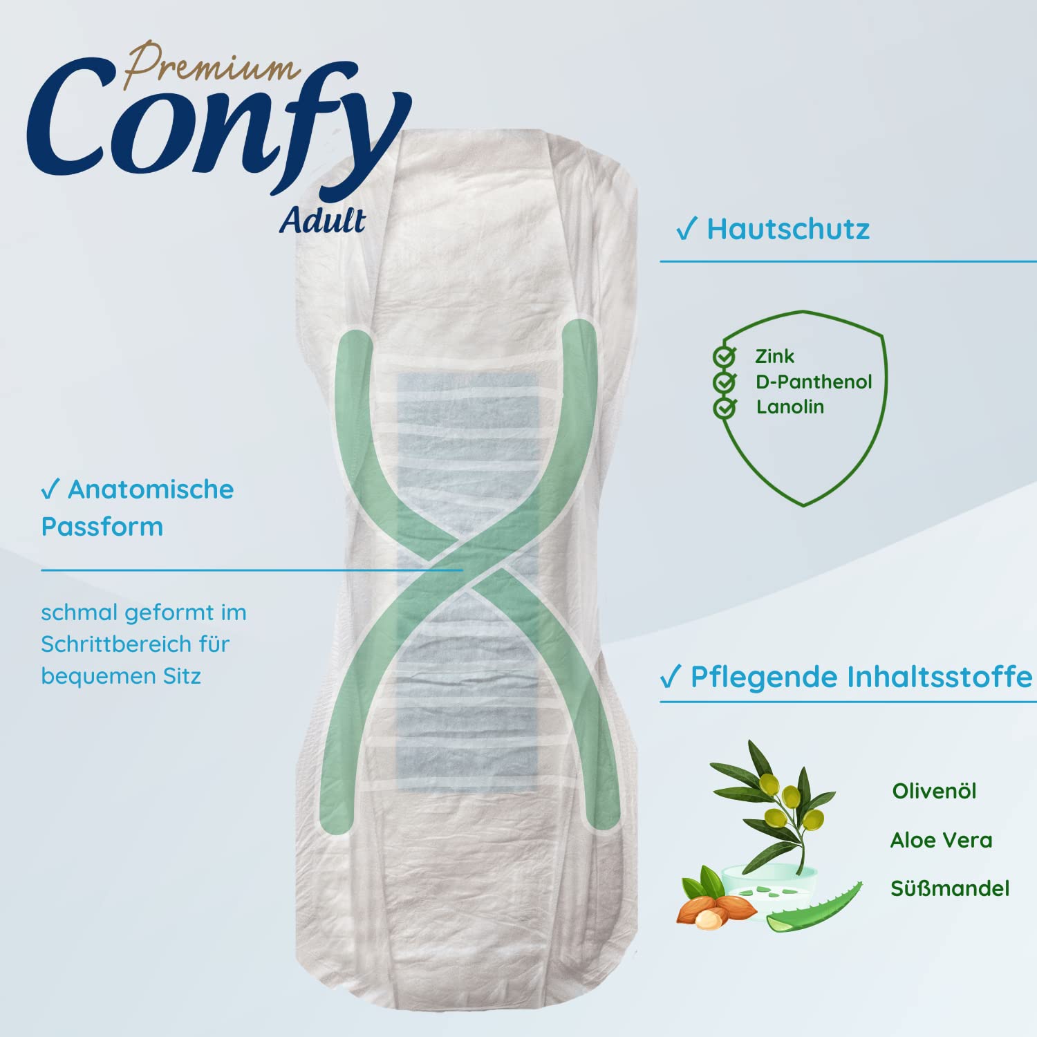 Confy Premium Windeln für Erwachsene - Erwachsenen-Windel Inkontinenz Gr.L 60St