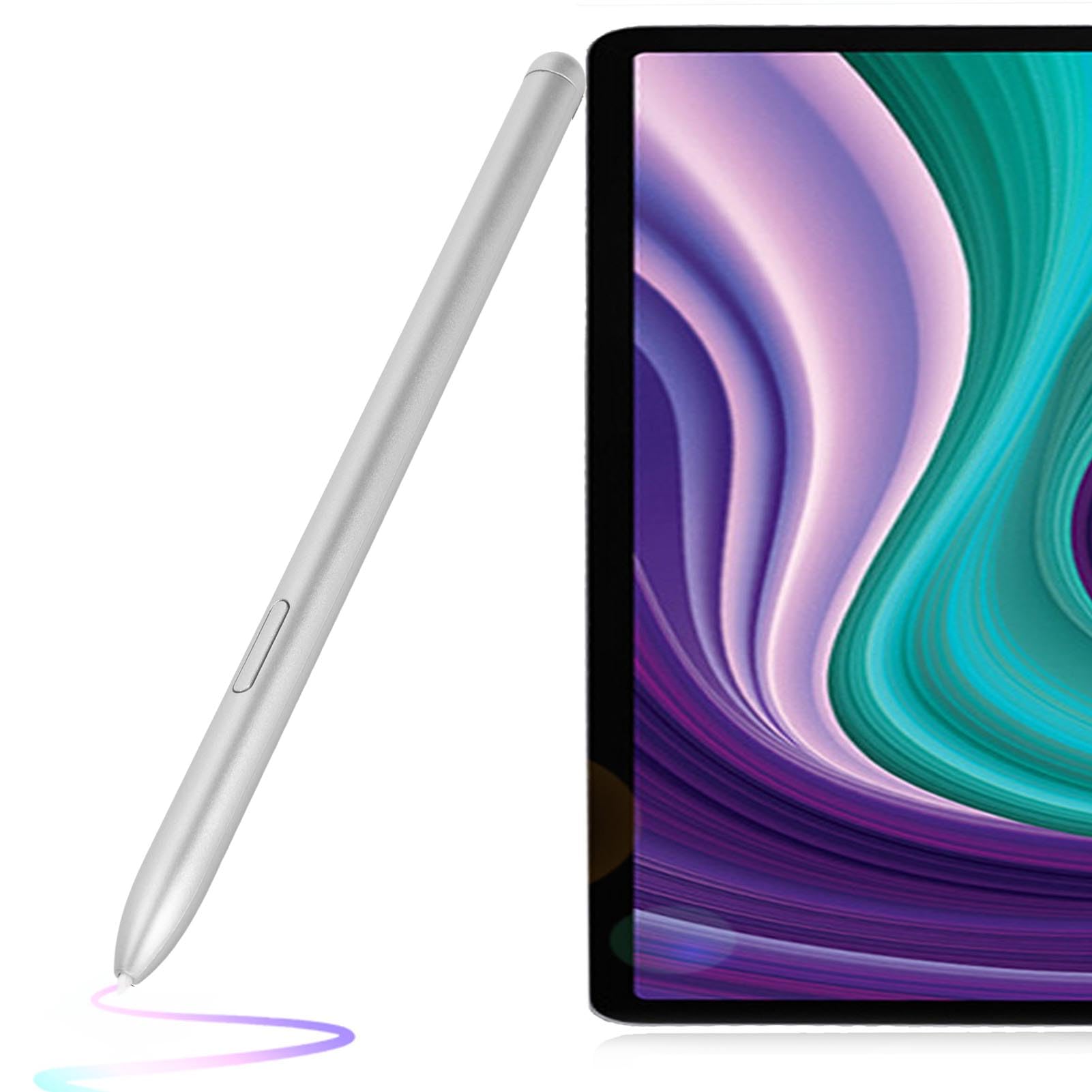 2pcs Tablet Stylus con Magnético, 4096 Niveles de Sensibilidad a la Presión, Control Preciso para Tab S7 FE (Silver)
