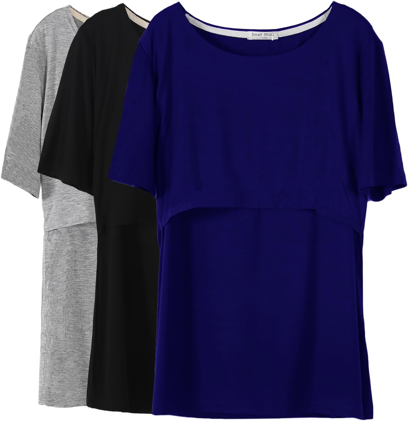 Smallshow Women's Maternity Nursing Tops Short Sleeve Breastfeeding Clothes